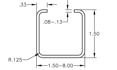 Channel Dimensions Chart