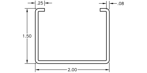 Aluminum Channel Dimensions Chart